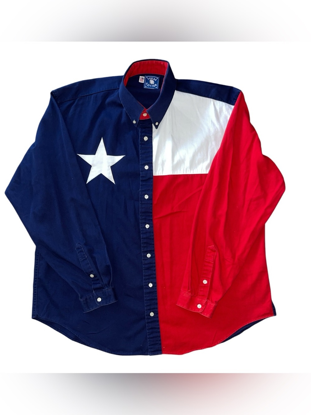 VINTAGE TEXAS STATE FLAG BUTTON DOWN SHIRT ❤️🤍💙